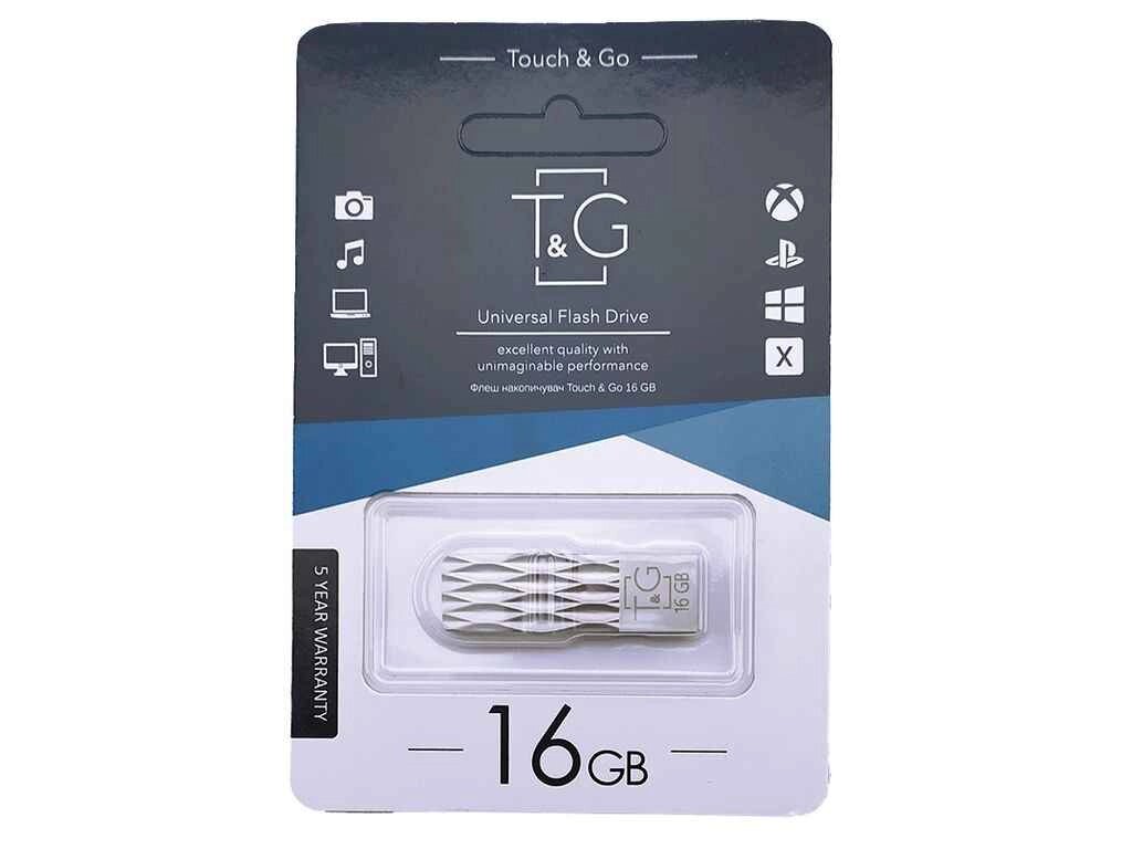 Флешка USB 16GB 2.0 103 metal Series срібна ТМ TG від компанії Фортеця - фото 1