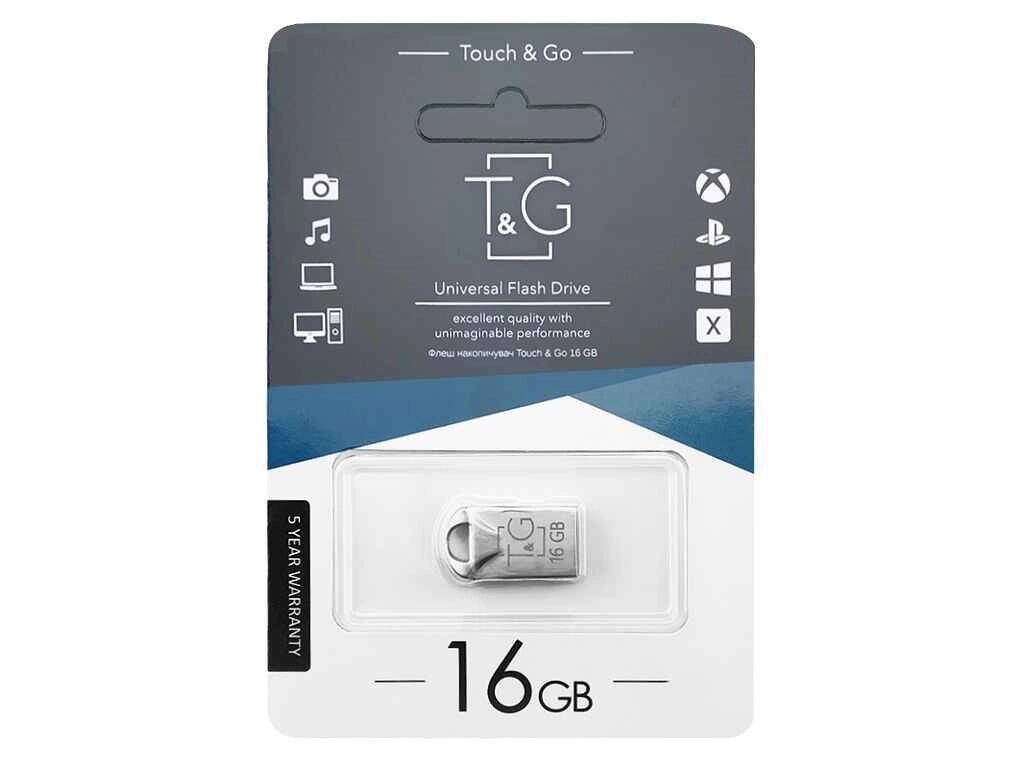 Флешка USB 16GB 2.0 106 metal Series срібна (коротка) ТМ TG від компанії Фортеця - фото 1