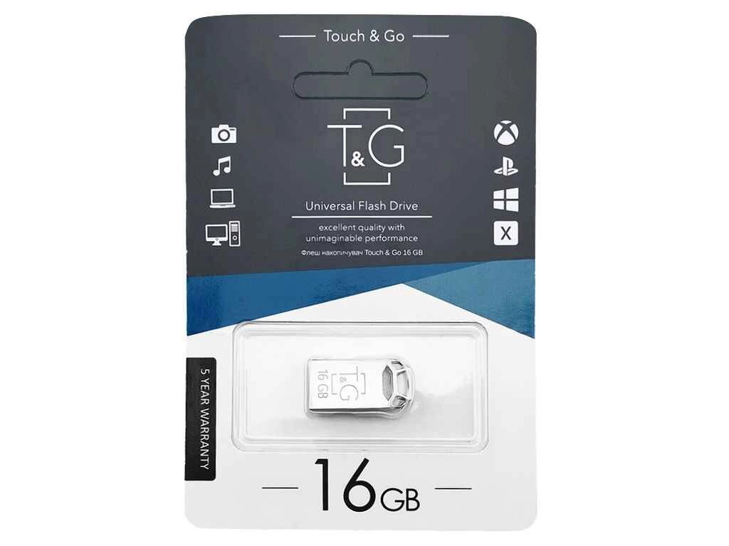 Флешка USB 16GB 2.0 110 metal Series срібна (коротка) ТМ TG від компанії Фортеця - фото 1