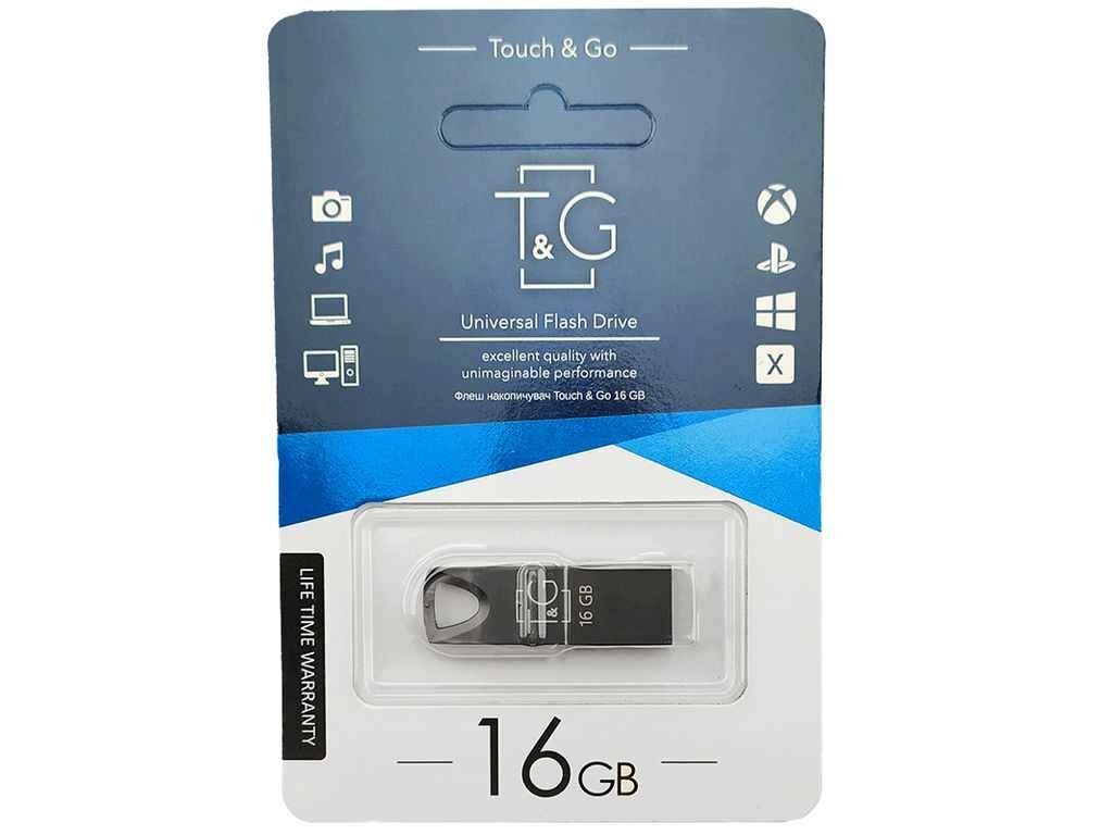 Флешка USB 16GB 2.0 117 metall Series чорна ТМ TG від компанії Фортеця - фото 1