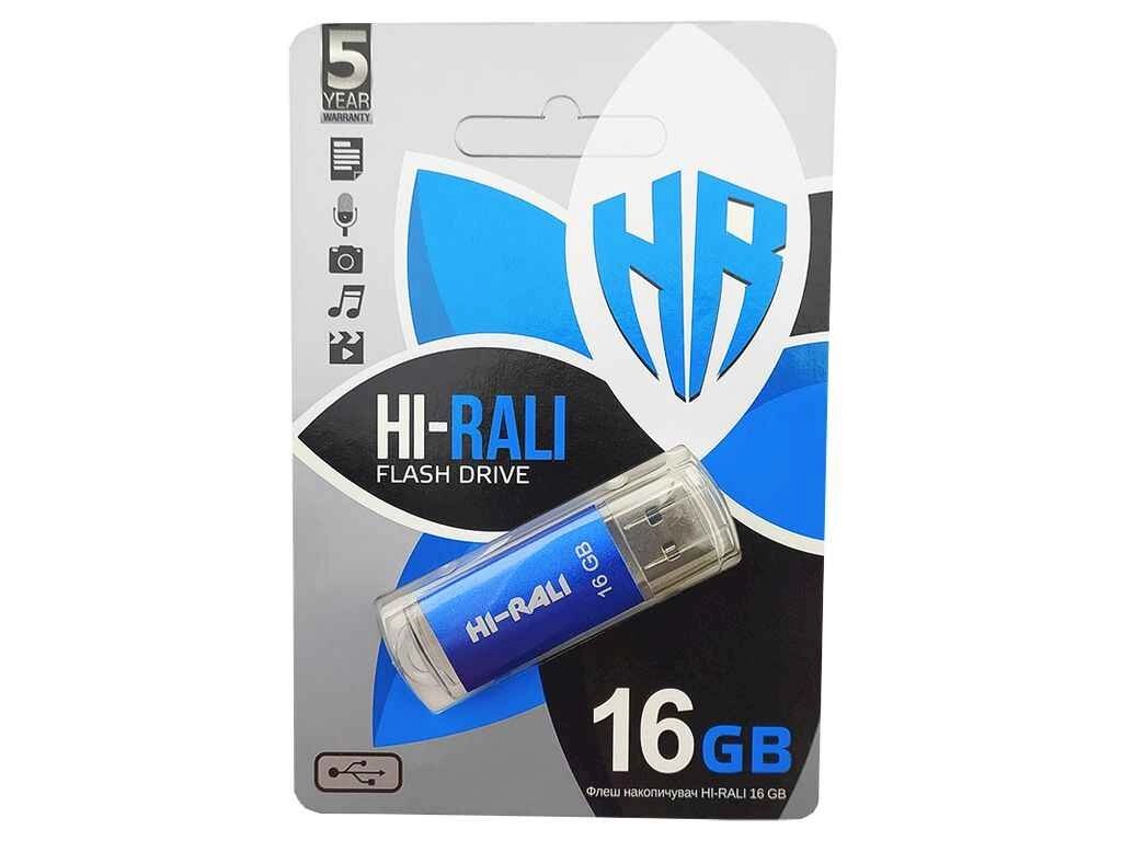 Флешка USB 16GB 2.0 Rocket синя ТМ Hi-Rali від компанії Фортеця - фото 1