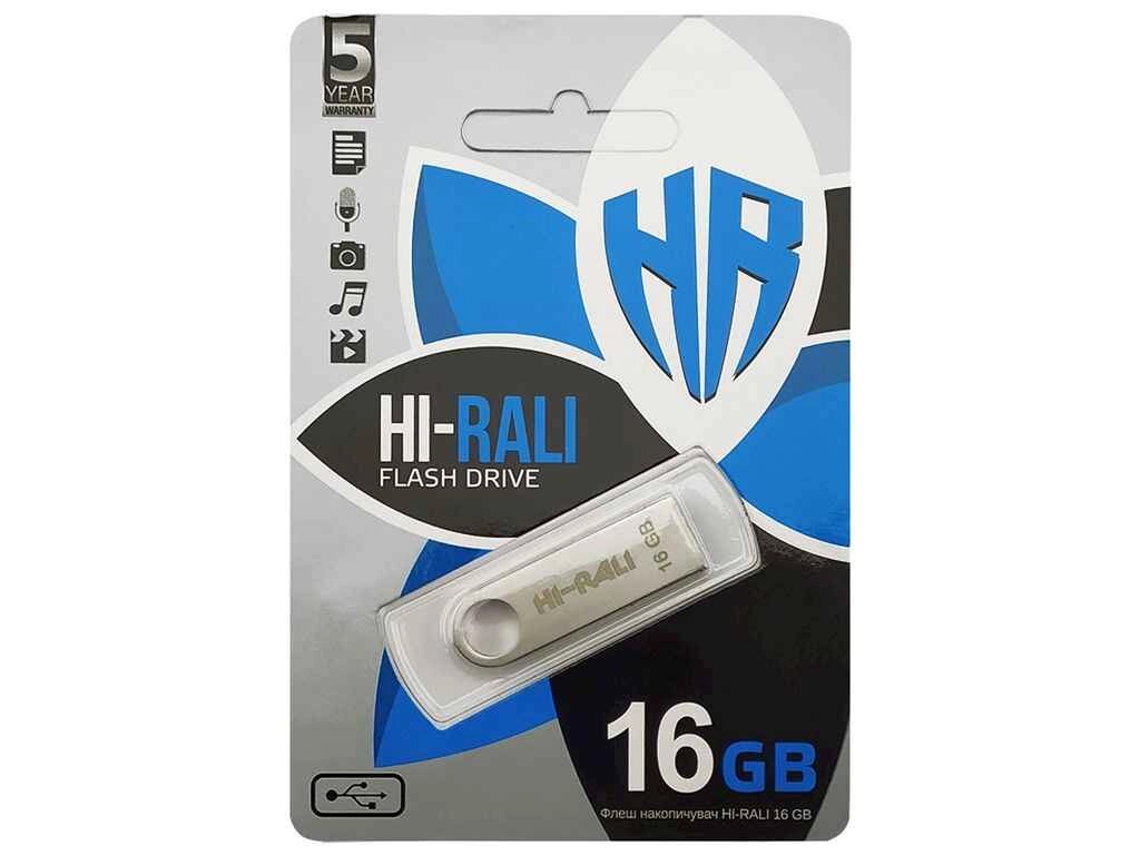 Флешка USB 16GB 2.0 Shuttle Series срібна ТМ Hi-Rali від компанії Фортеця - фото 1