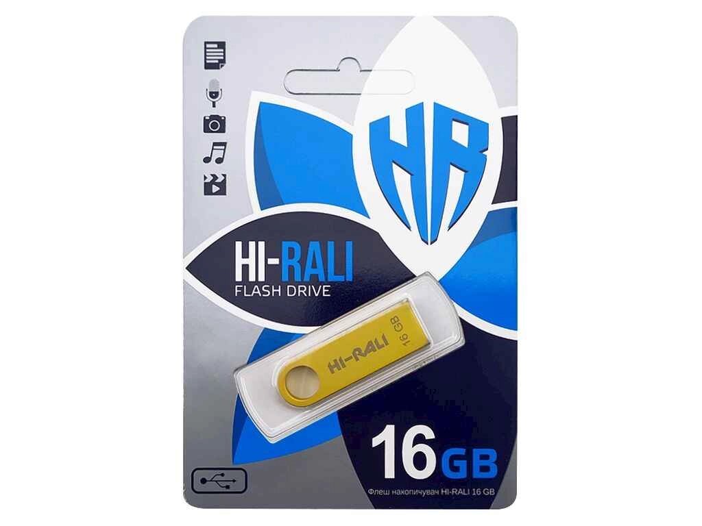 Флешка USB 16GB 2.0 Shuttle Series золота ТМ Hi-Rali від компанії Фортеця - фото 1