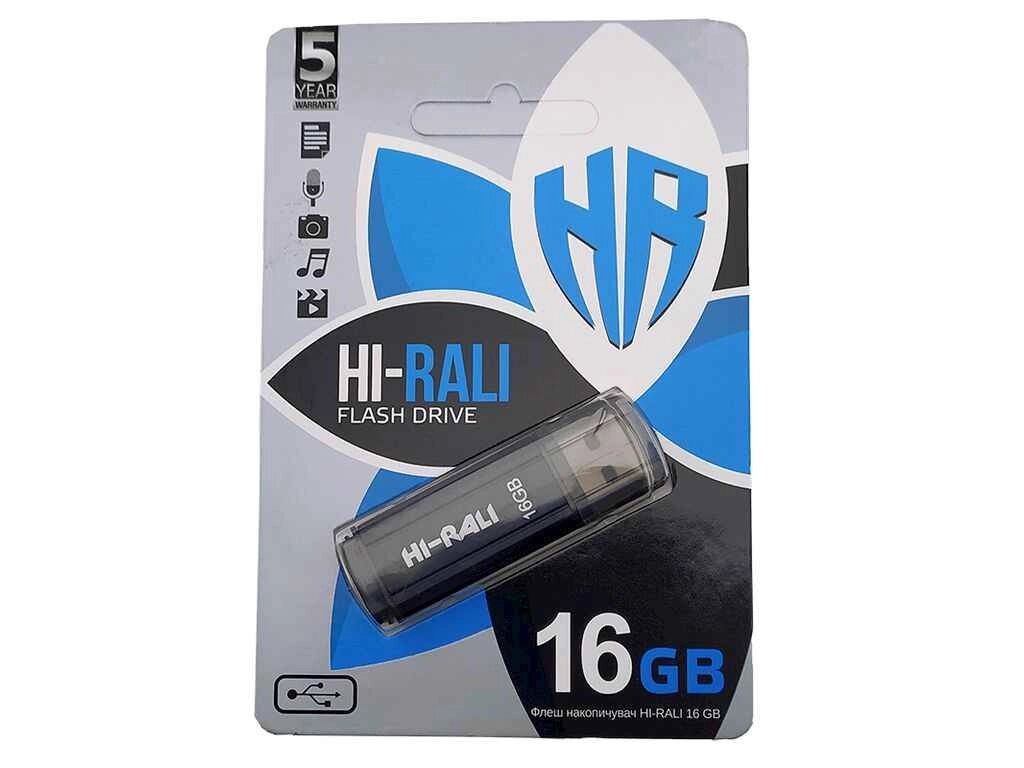 Флешка USB 16GB 2.0 Stark Series чорна ТМ Hi-Rali від компанії Фортеця - фото 1