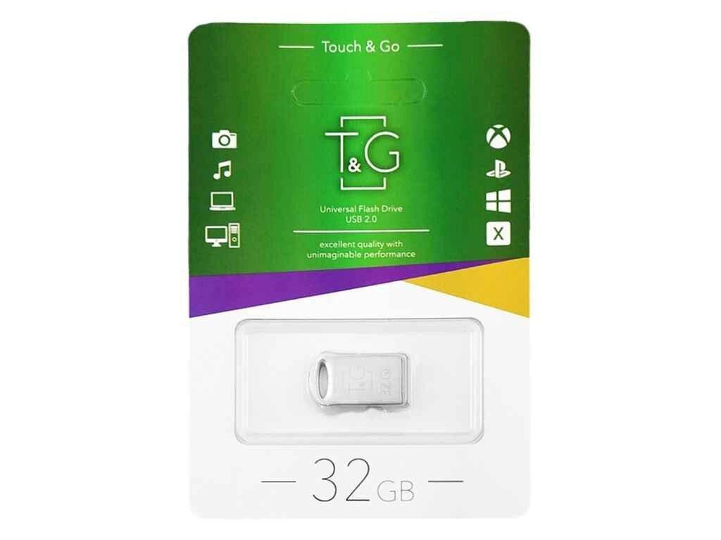 Флешка USB 32GB 2.0 105 metall Series сталева (коротка) ТМ TG від компанії Фортеця - фото 1