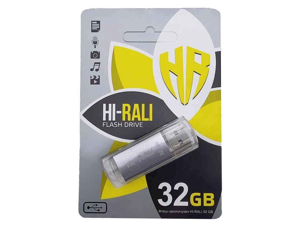 Флешка USB 32GB 2.0 Rocket Series срібна ТМ Hi-Rali від компанії Фортеця - фото 1