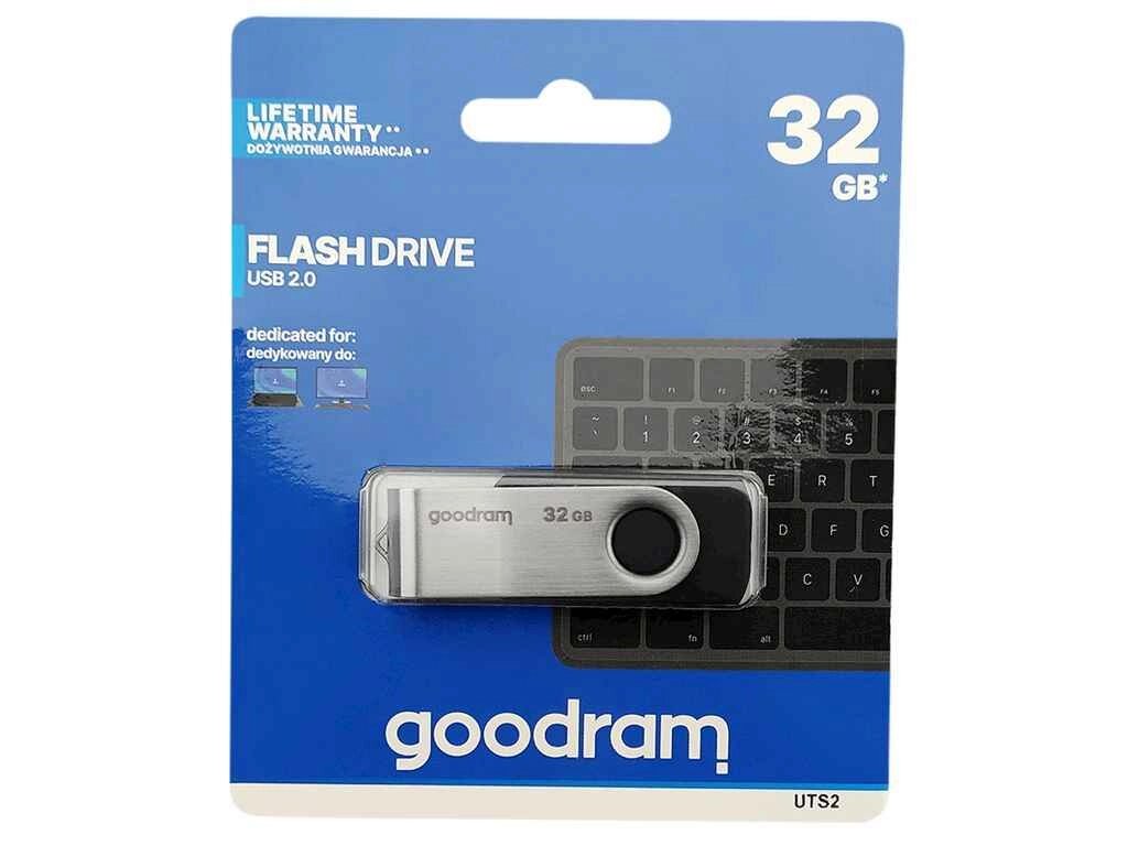 Флешка USB 32GB 2.0 UTS2 чорна ТМ Goodram від компанії Фортеця - фото 1