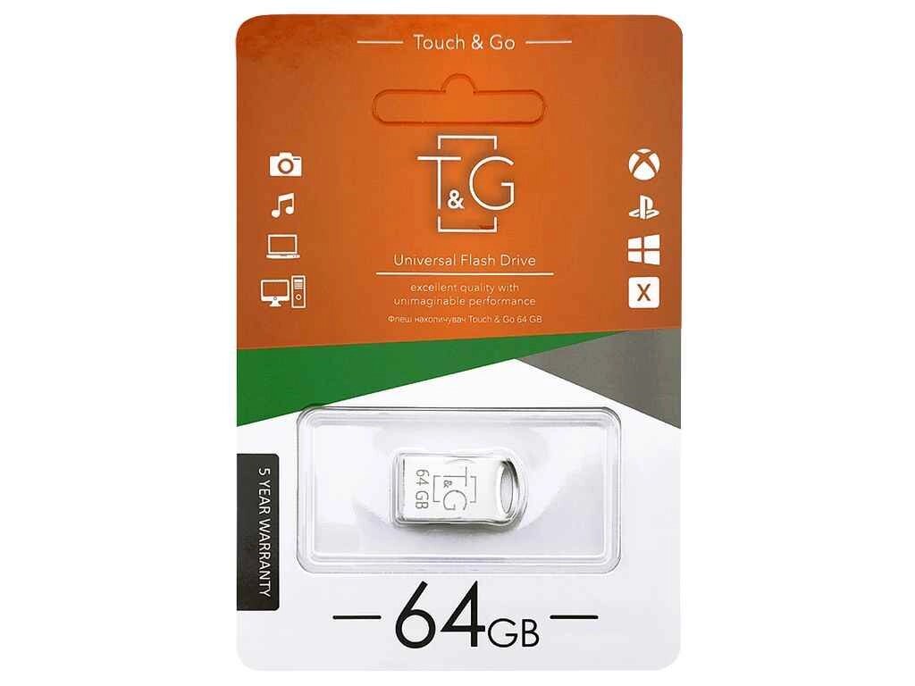 Флешка USB 64GB 2.0 105 Metal сталева (коротка) ТМ TG від компанії Фортеця - фото 1