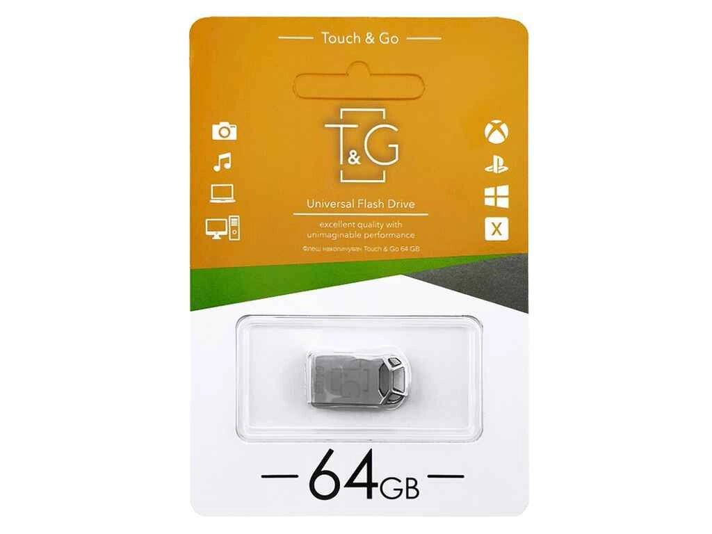 Флешка USB 64GB 2.0 110 Metal сталева (коротка) ТМ TG від компанії Фортеця - фото 1