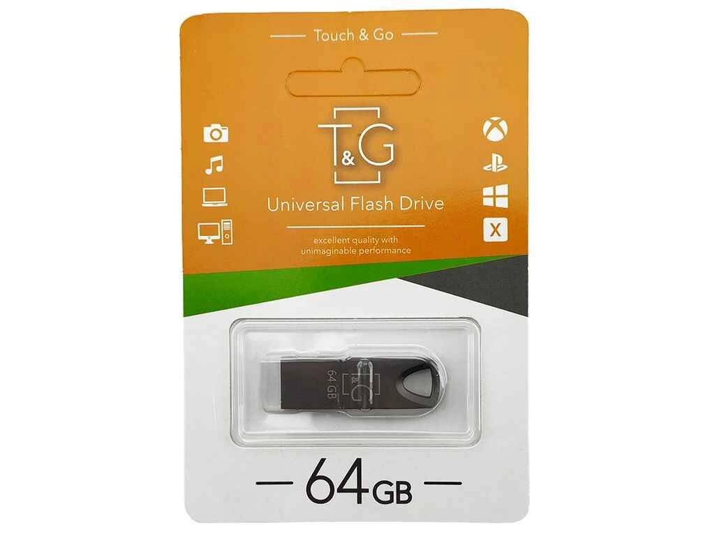 Флешка USB 64GB 2.0 117 Metal чорна ТМ TG від компанії Фортеця - фото 1