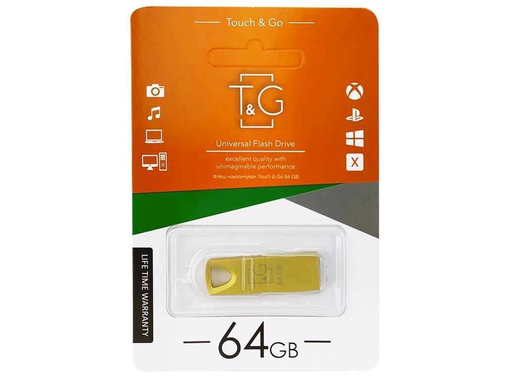 Флешка USB 64GB 2.0 117 Metal золота ТМ TG від компанії Фортеця - фото 1