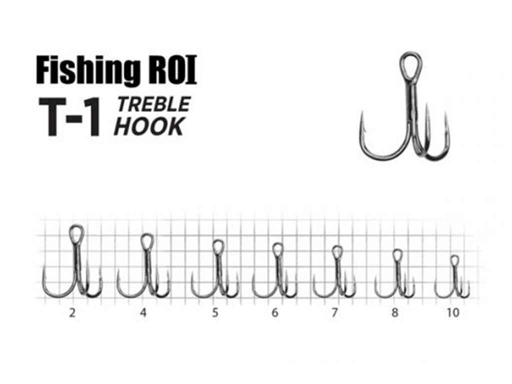 Гачок потрійний №10 Treble Hook T-1 BC (5шт/уп) 33-05-010 ТМ FISHING ROI від компанії Фортеця - фото 1