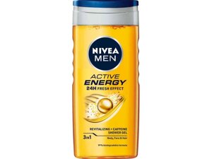 Гель для душу 250мл ACTIVE ENERGY 3в1 для тіла, обличчя, волосся ТМ Nivea