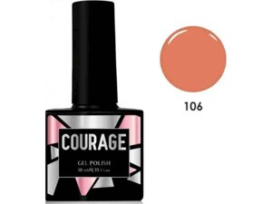 Гель-лак 10мл для нігтів №106 Глибокий жовто-рожевий ТМ COURAGE