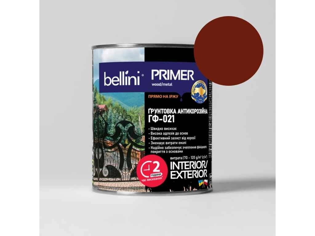 Грунтовка алкідна антикорозійна Червоно-коричневий 2,8кг ГФ-021 ТМ BELLINI від компанії Фортеця - фото 1