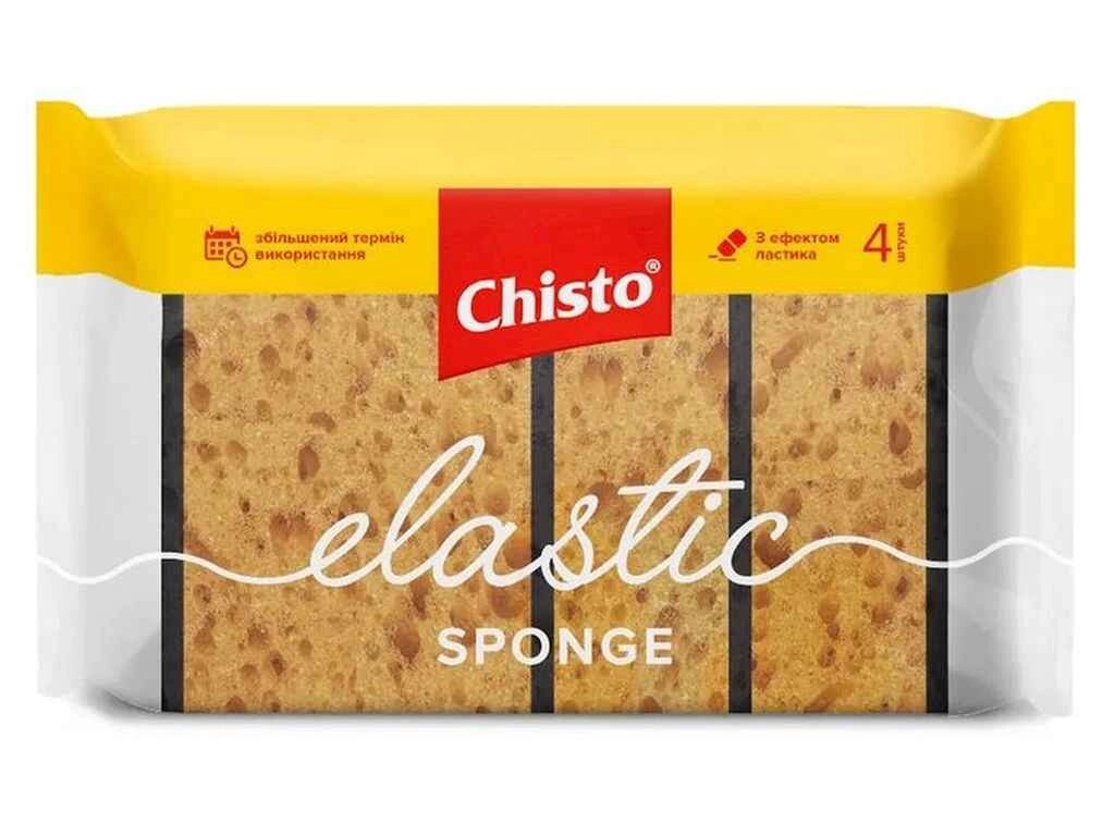 Губка кухонна 4шт Elastic sponge ТМ Chisto від компанії Фортеця - фото 1