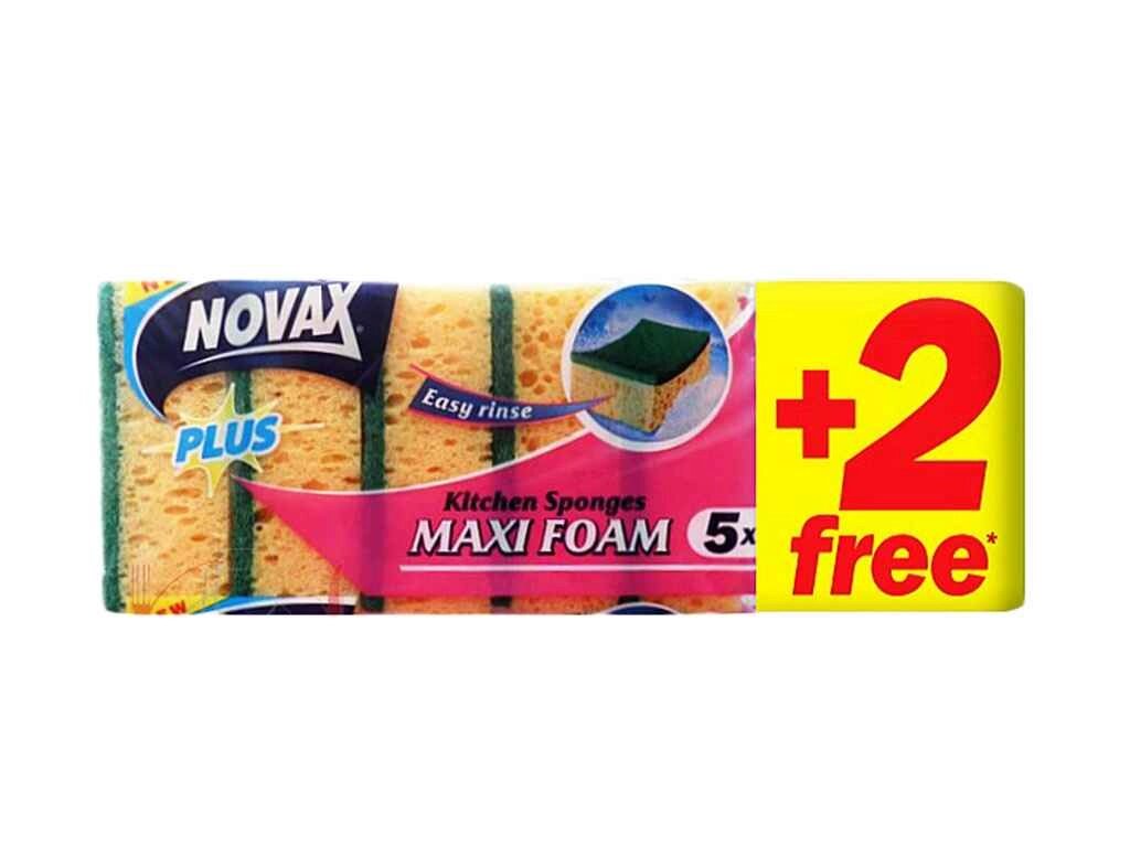 Губки кухонні MAXI FOAM 52 шт ТМ NOVAX від компанії Фортеця - фото 1