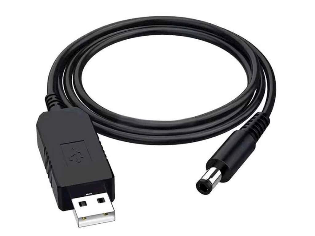 Кабель DC-USB 9V 5,5x2,1mm (для роутера від повербанка) ТМ GERLAX від компанії Фортеця - фото 1