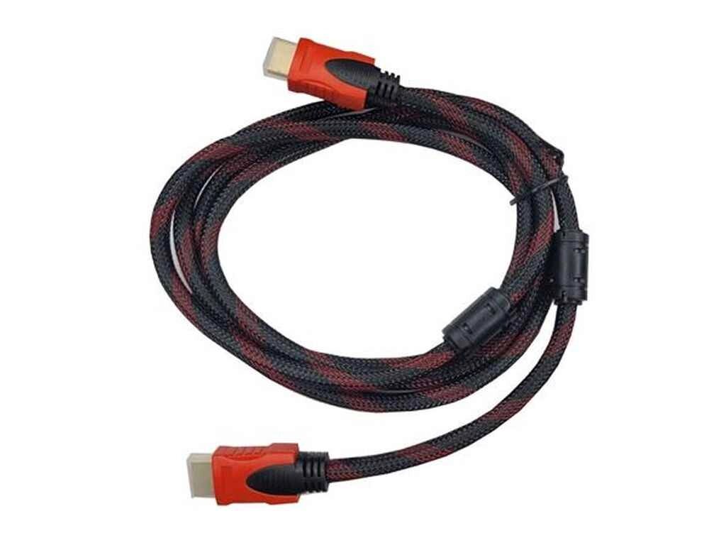 Кабель HDMI HDMI-HDMI з феритовими фільтрами червоно-чорний 1.8м ТМ VBK від компанії Фортеця - фото 1