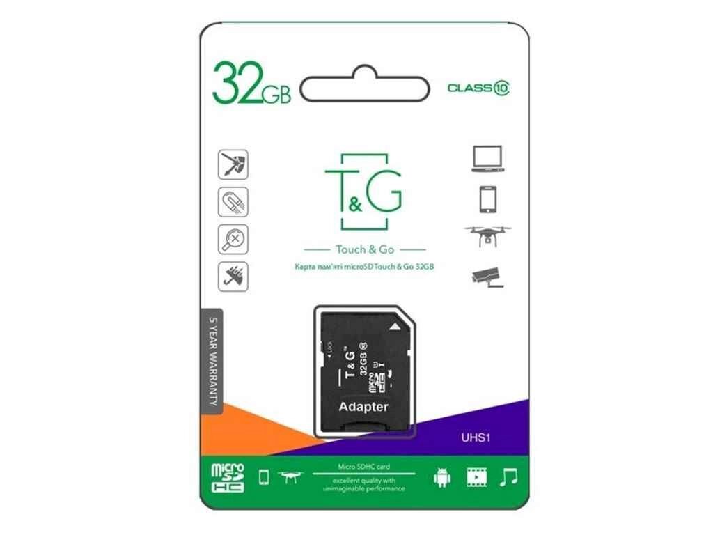 Карта памяті 32Gb Micro SD (10) (adapter) ТМ TG від компанії Фортеця - фото 1