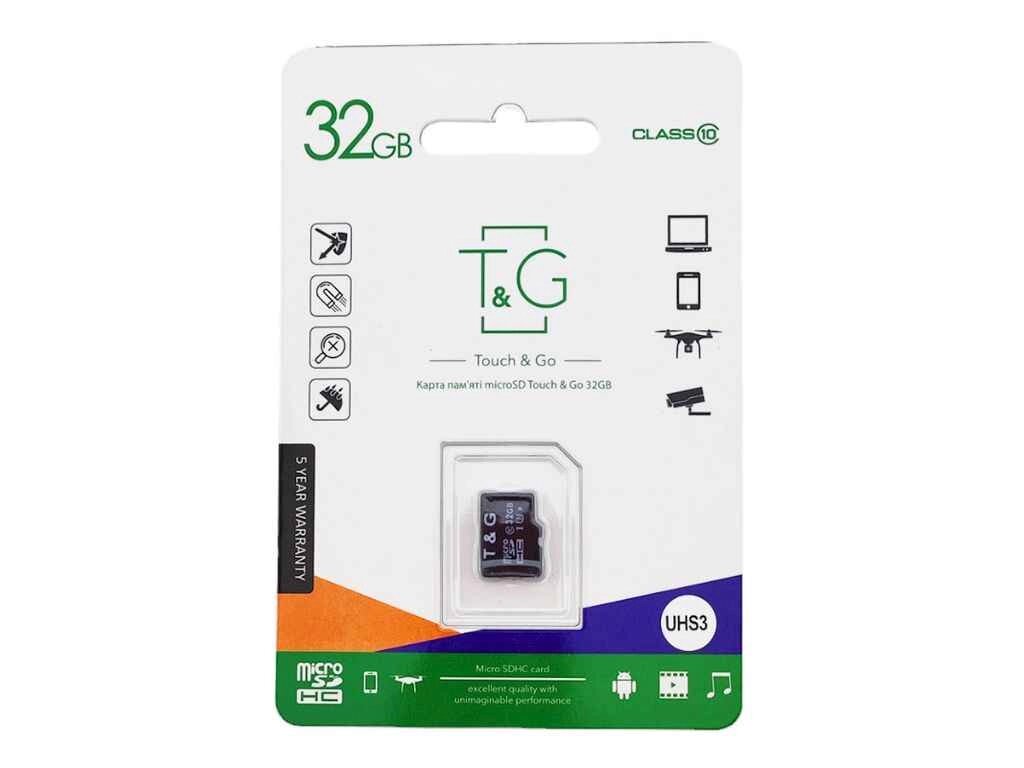 Карта памяті 32Gb Micro SD (10) (-adapter) UHS-III ТМ TG від компанії Фортеця - фото 1