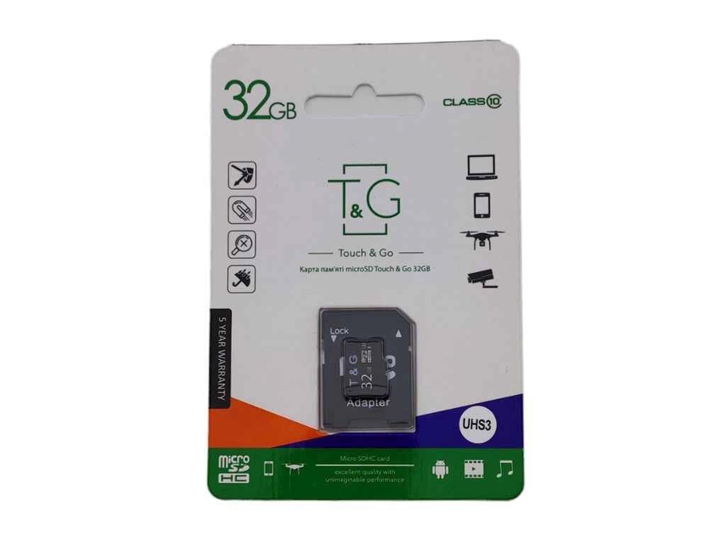 Карта памяті 32Gb Micro SD (10) (adapter) UHS-III ТМ TG від компанії Фортеця - фото 1