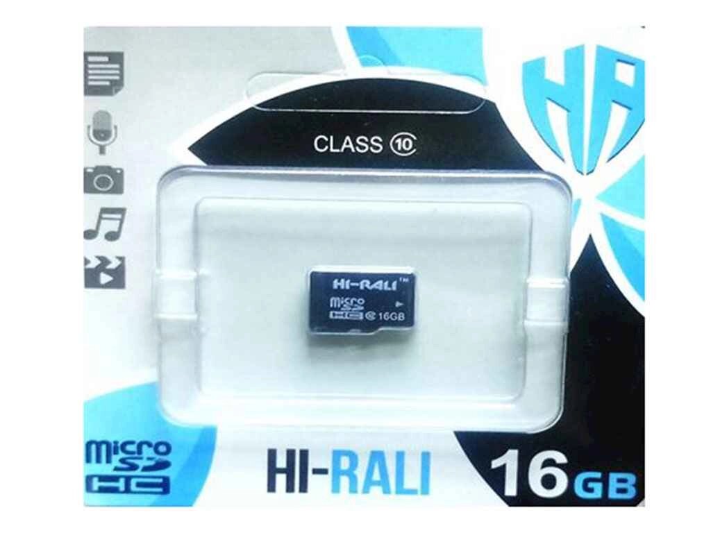 Карта памяті micro SDCL 16GB class 10 (без адаптера) ТМ Hi-Rali від компанії Фортеця - фото 1