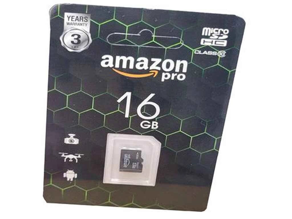 Карта памяті micro SDHC 16GB class 10 (без адаптера) ТМ AMAZONpro від компанії Фортеця - фото 1