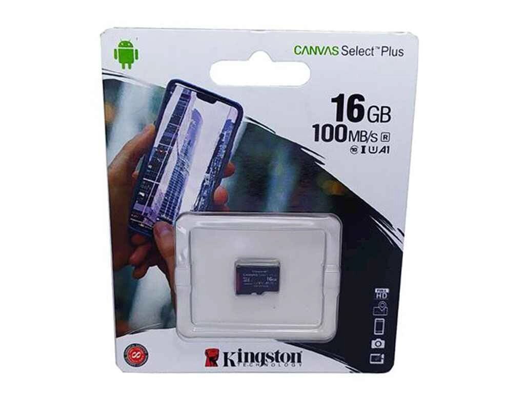 Карта памяті micro SDHC 16GB class 10 (без адаптера) ТМ Kingston від компанії Фортеця - фото 1