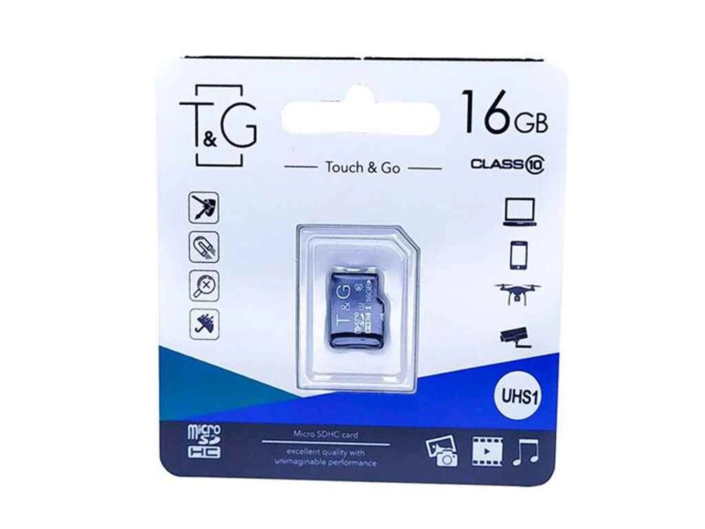 Карта памяті micro SDHC 16GB class 10 (без адаптера) ТМ TG від компанії Фортеця - фото 1