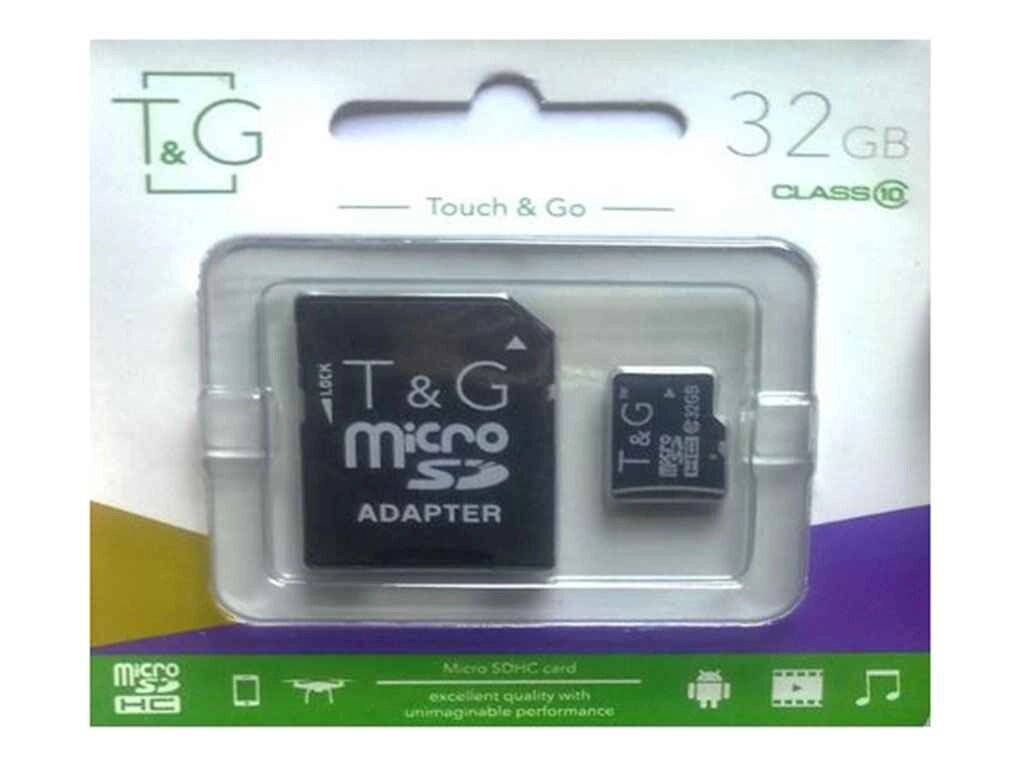 Карта памяті micro SDHC 32GB class 10 (з адаптером) ТМ TG від компанії Фортеця - фото 1