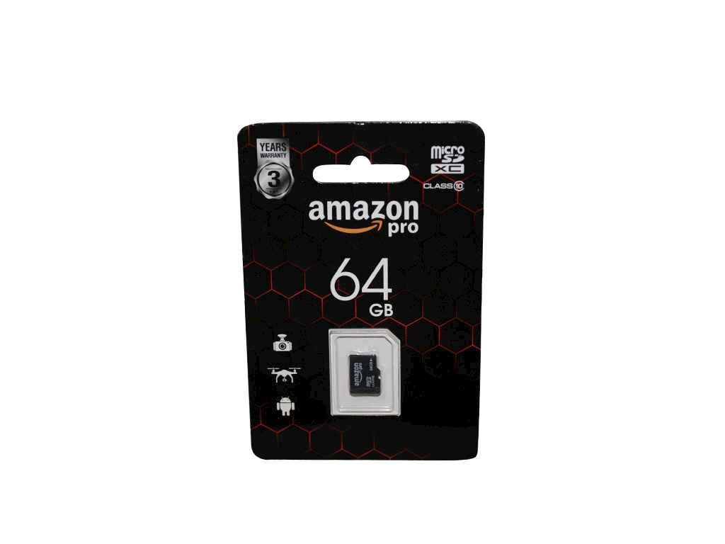 Карта памяті micro SDHC 64GB class 10 (без адаптера) ТМ AMAZONpro від компанії Фортеця - фото 1