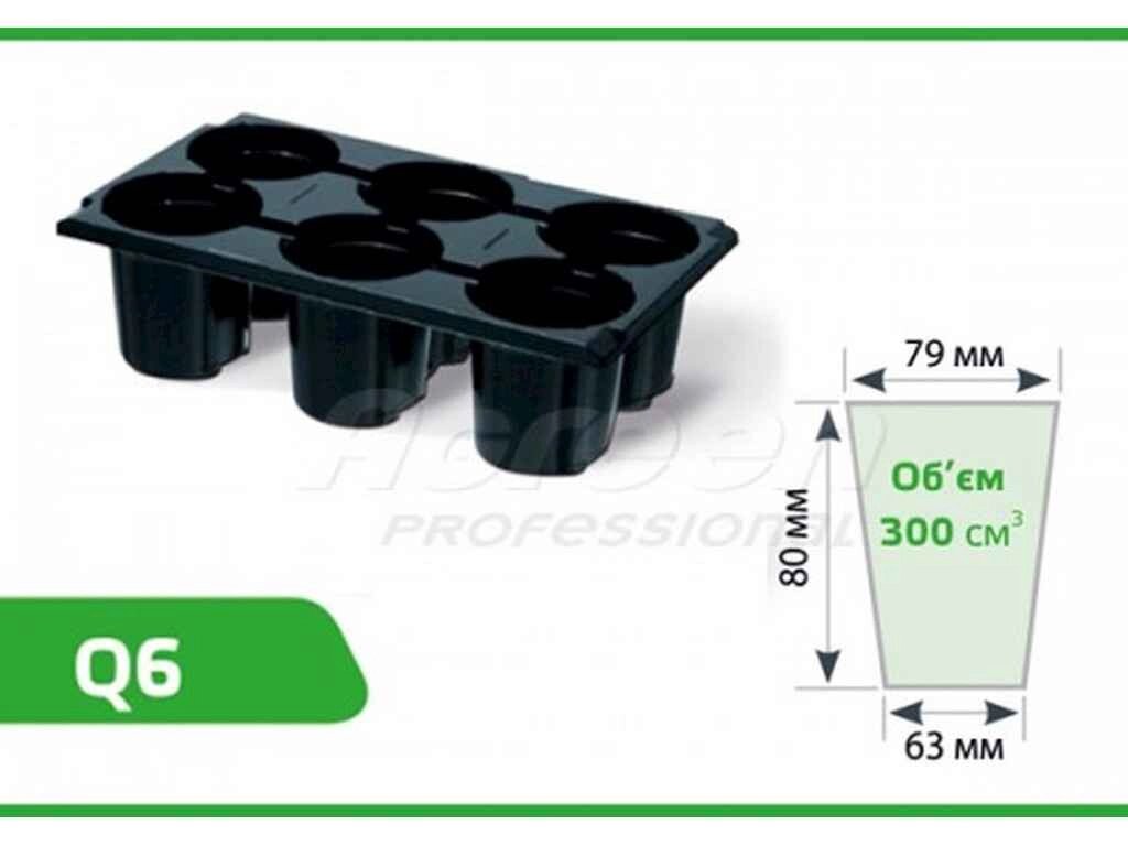 Касета для розсади 300х170мм, XD6 пластик 6 яч. Q6 ТМ AGREEN від компанії Фортеця - фото 1
