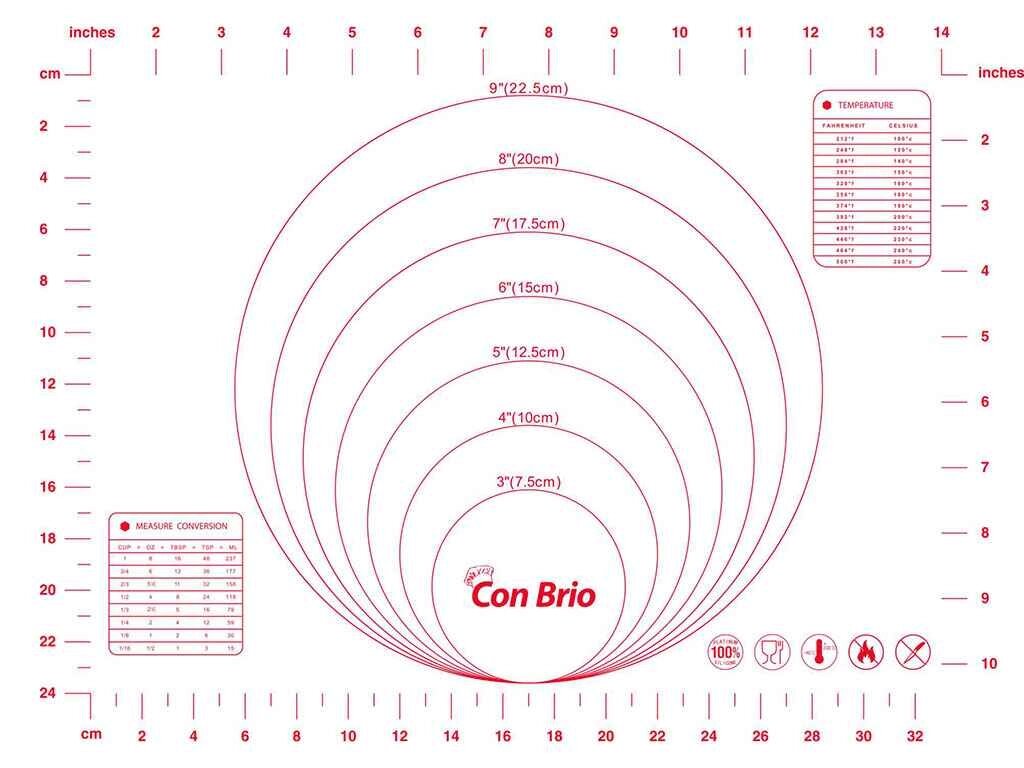 Килимок силіконовий СВ-675черв, 30х40см, червоний принт ТМ CON BRIO від компанії Фортеця - фото 1