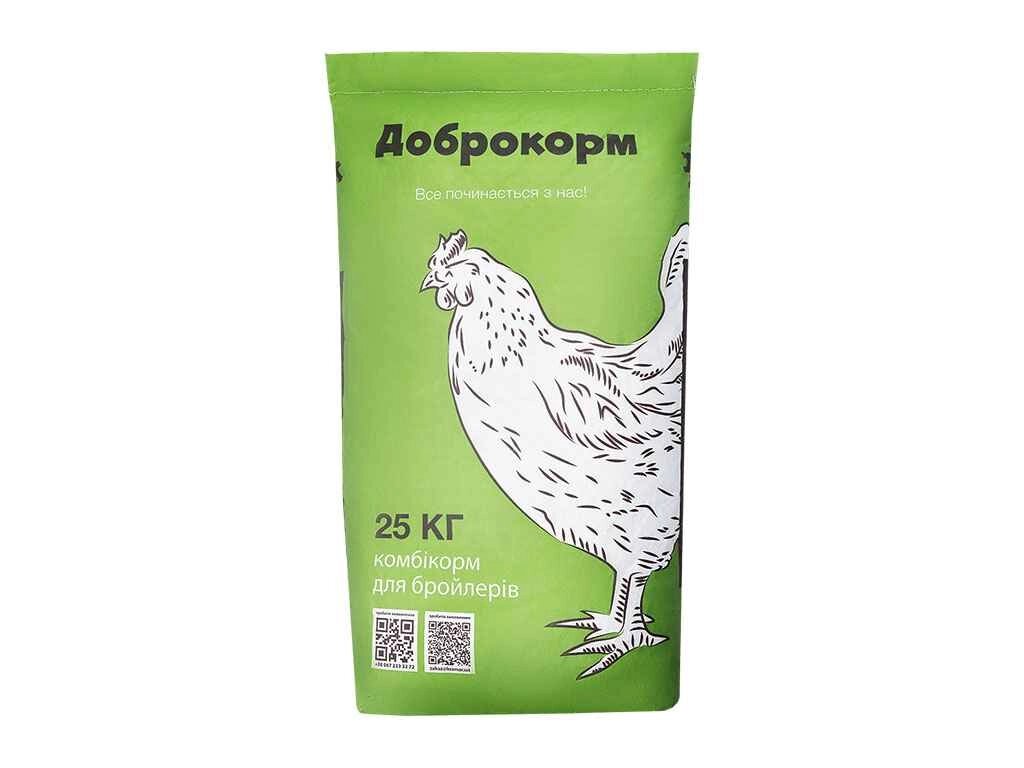 Комбікорм для бройлерів (від 7 до 30 днів) крупа Старт БК-2 25кг ТМ ДОБРОКОРМ від компанії Фортеця - фото 1