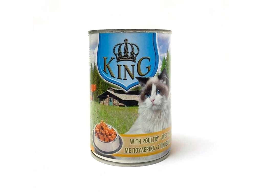 Консервований корм для котів 415г курка ТМ KING CAT від компанії Фортеця - фото 1