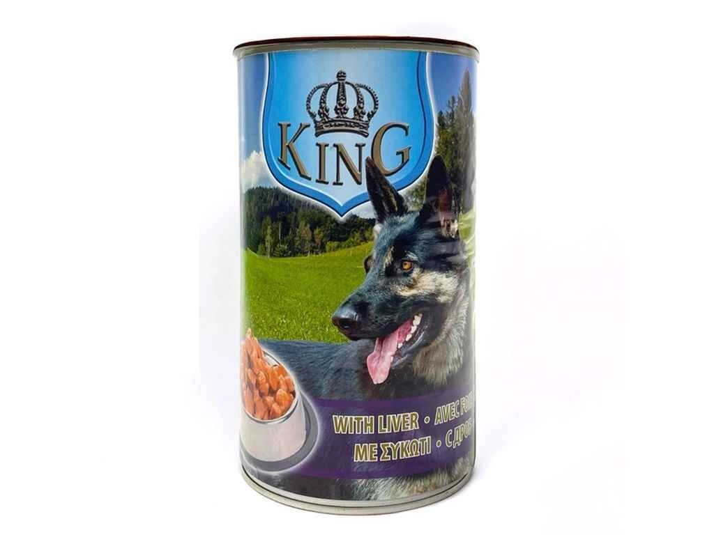 Консервований корм для собак 1,24кг печінка ТМ KING DOG від компанії Фортеця - фото 1