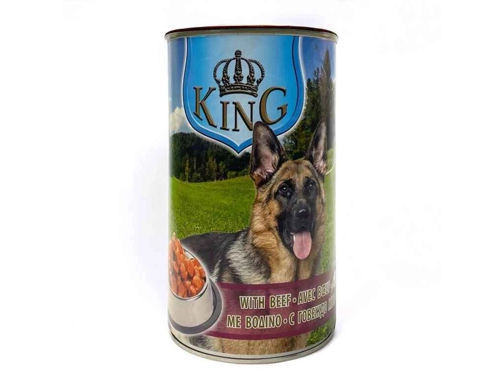 Консервування корм для собак 1,24кг яловичина ТМ KING DOG від компанії Фортеця - фото 1