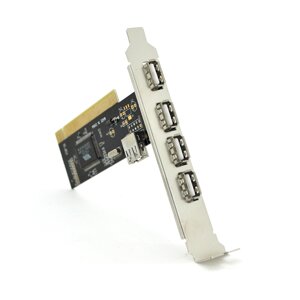 Контролер PCI=USB 2.0, 4 + 1port (NEC chipset), BOX