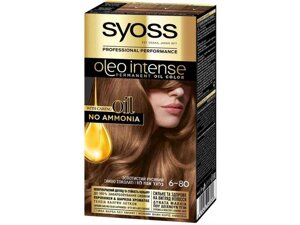 Фарба безаміачна для волосся Oleo Intense 6-80 Золотистий русявий ТМ SYOSS