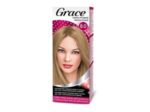 Крем-фарба Світло-русявий для волосся 8.0 ТМ Grace