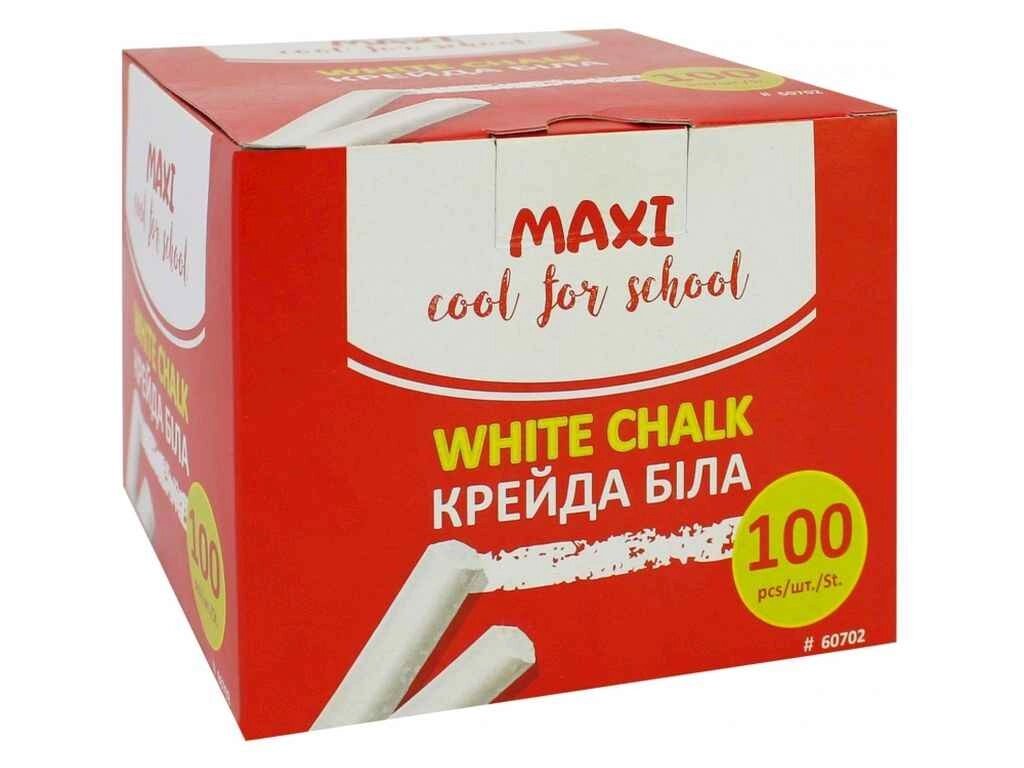 Крейда 100шт шкільна біла Fresh Ideas, MX60702 ТМ MAXI від компанії Фортеця - фото 1