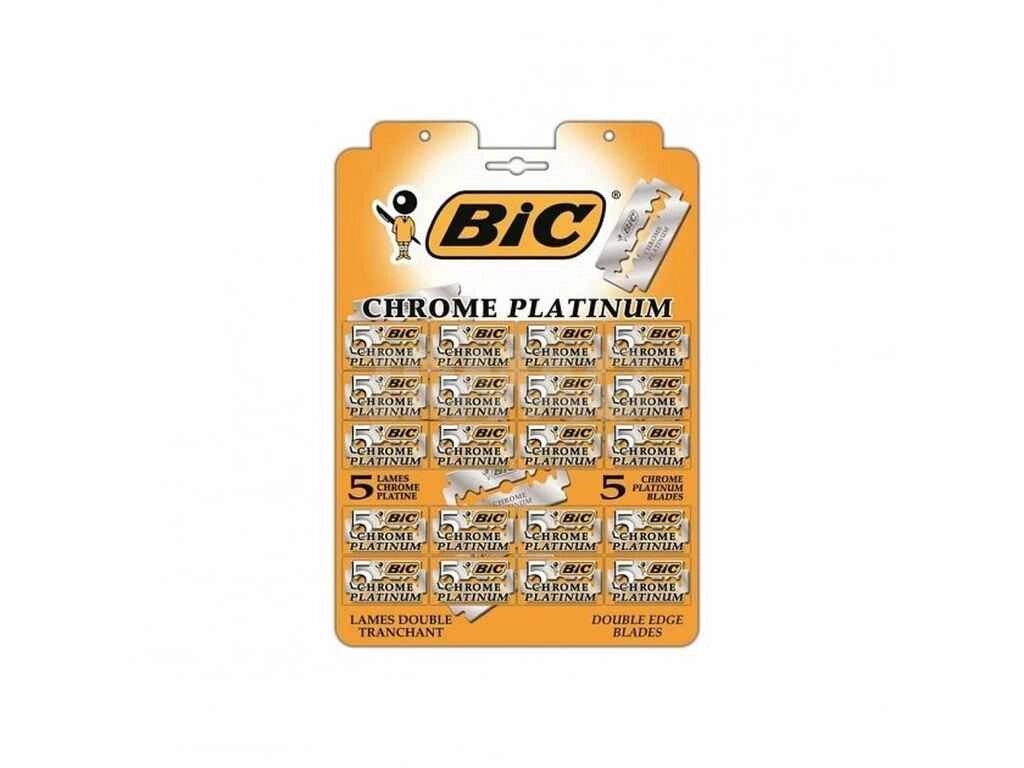 Леза для гоління 100шт Chrome Platinum (20пач*5лез) планшет ТМ BIC від компанії Фортеця - фото 1