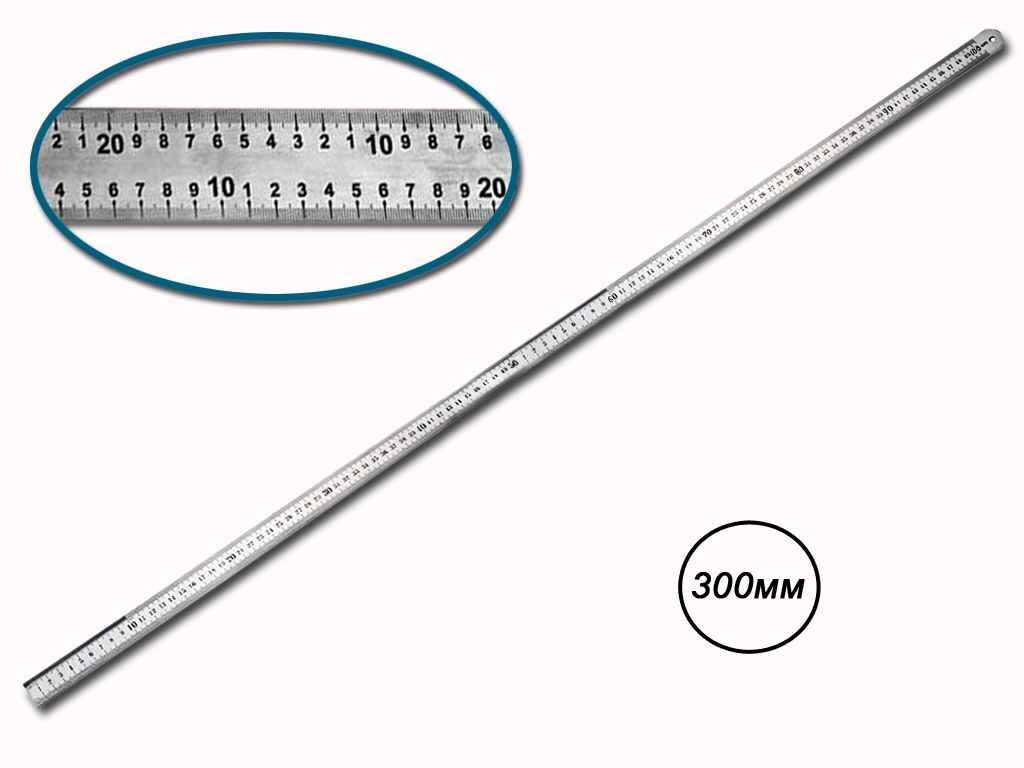 Лінійка з нерж. сталі 1000мм 39-1000 ТМ MASTER TOOL від компанії Фортеця - фото 1