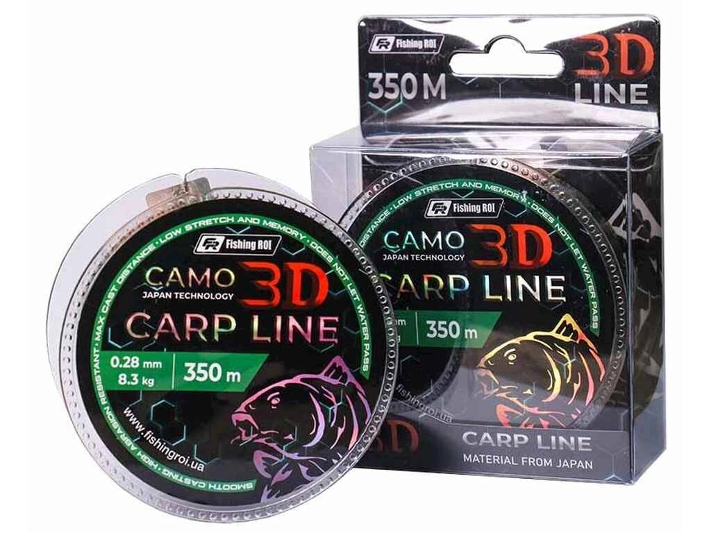 Лиска 3D Camo Green 0,28мм 8,3кг 350м 721-035-028 ТМ FISHING ROI від компанії Фортеця - фото 1