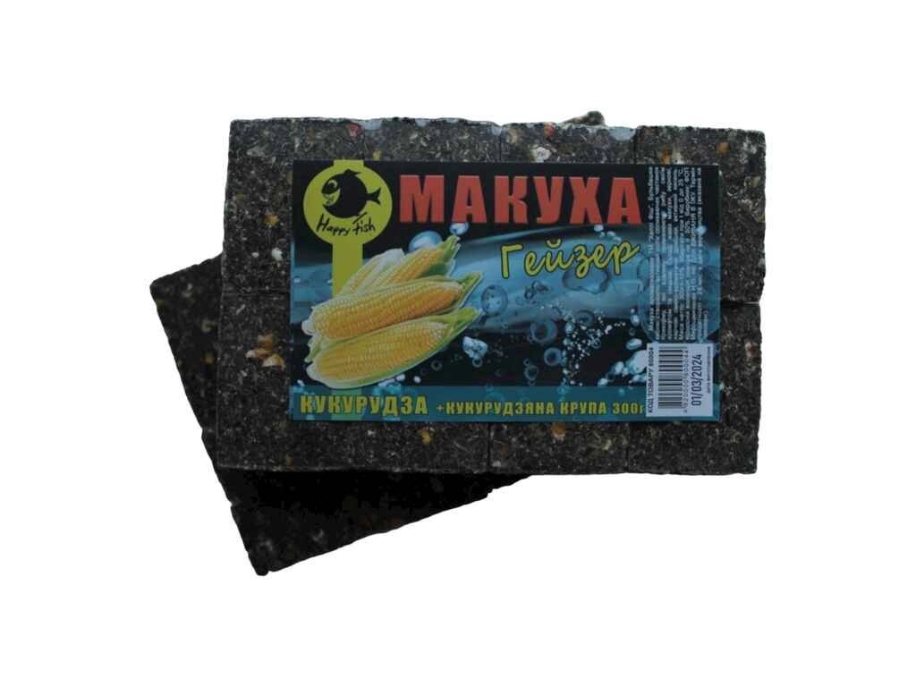 Макуха пресована кукурудза 310г ГЕЙЗЕР 80004 ТМ HAPPY FISH від компанії Фортеця - фото 1