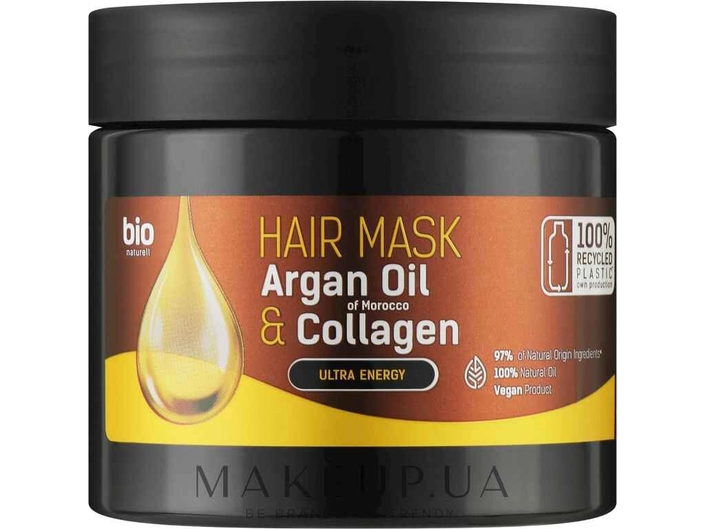 Маска для волосся 295мл Argan Oil of Morocco Collagen ТМ BION від компанії Фортеця - фото 1