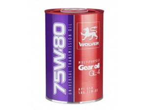 Масло для трансмісій 75W-80 1л multipurpose GEAR OIL GL-4 SAE жесть тм wolver