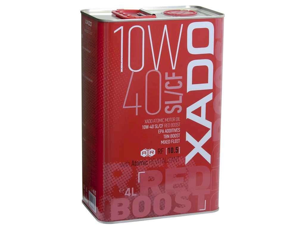 Масло моторне напівсинтетичне SL/CF, Red Boost 10W-40 4л ТМ XADO від компанії Фортеця - фото 1