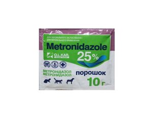Метронідазол - 25% порошок 10г ТМ O. L. KAR